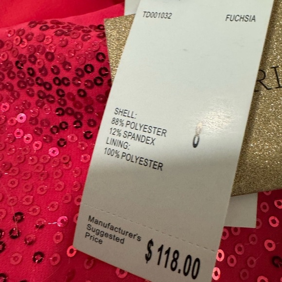 NWT Tahari Fuchsia Pink Sheath style Dress. Size 8. Midi - Picture 8 of 14